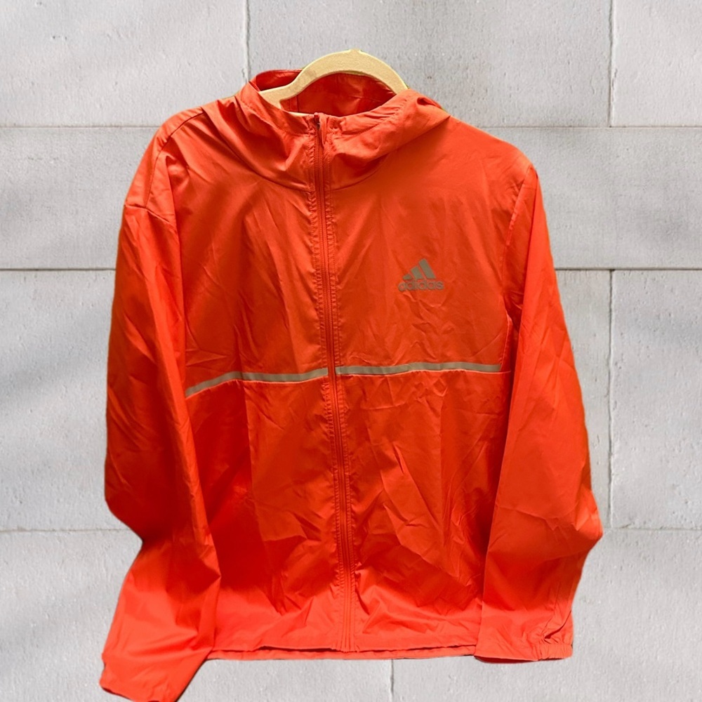 Adidas Men's Vibrant Orange Windbreaker - Picture 2 of 9